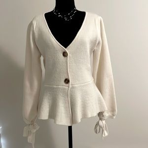 Peplum Cardigan (Updated Size L)